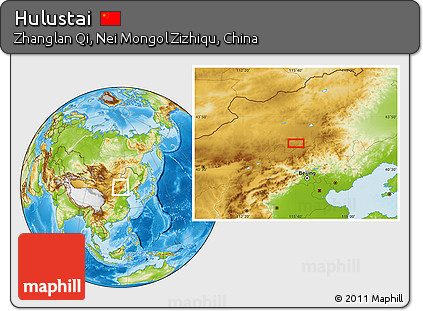 Physical Location Map of Hulustai