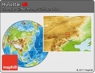 Physical Location Map of Hulustai