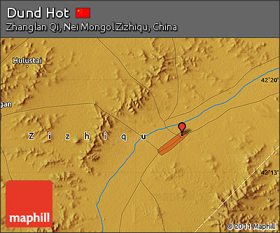 Physical Map of Dund Hot