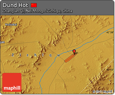 Physical Map of Dund Hot