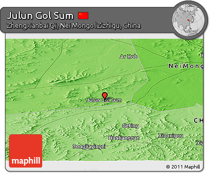Political Panoramic Map of Julun Gol Sum