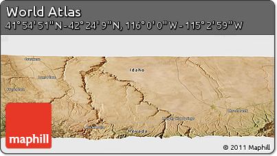 Satellite Panoramic Map of the Area around 42° 9' 30" N, 115° 31' 30" W