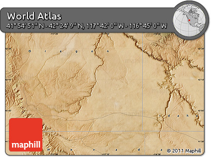 Satellite Map of the Area around 42° 9' 30" N, 117° 13' 29" W