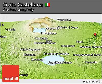 Physical Panoramic Map of Civita Castellana