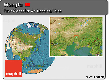 Satellite Location Map of Wangfu