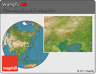 Satellite Location Map of Wangfu