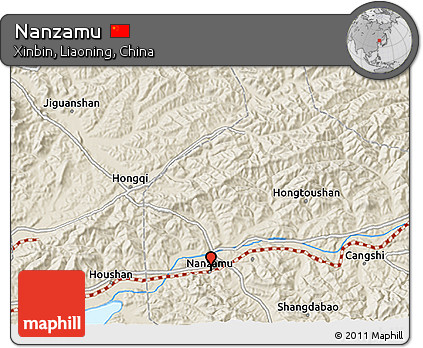 Shaded Relief 3D Map of Nanzamu