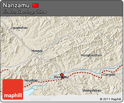 Shaded Relief 3D Map of Nanzamu