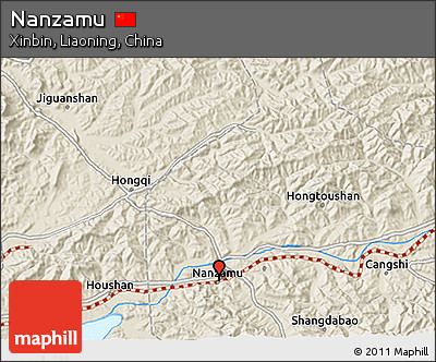 Shaded Relief 3D Map of Nanzamu