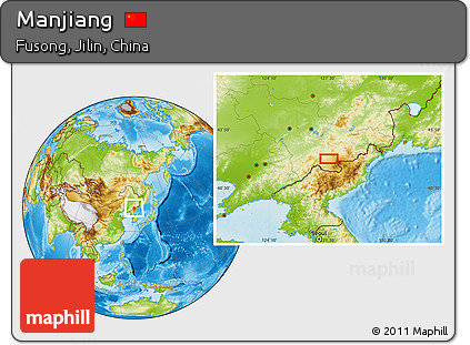 Physical Location Map of Manjiang