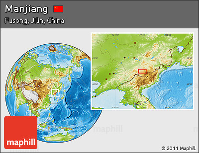 Physical Location Map of Manjiang