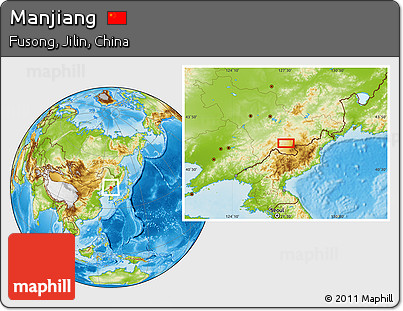 Physical Location Map of Manjiang