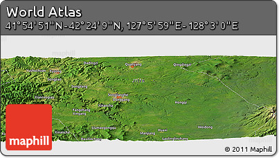 Satellite Panoramic Map of the Area around 42° 9' 30" N, 127° 34' 30" E