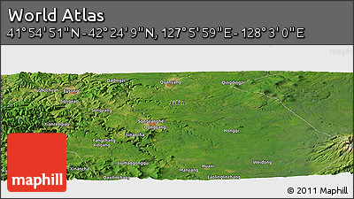 Satellite Panoramic Map of the Area around 42° 9' 30" N, 127° 34' 30" E