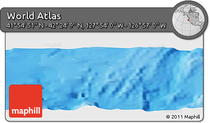 Political Panoramic Map of the Area around 42° 9' 30" N, 127° 25' 30" W
