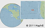 Savanna Style Location Map of the area around 42° 9' 30" N, 128° 16' 30" W, hill shading
