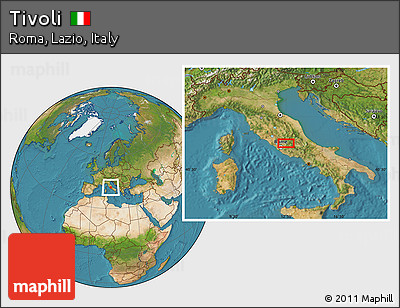 Satellite Location Map of Tivoli