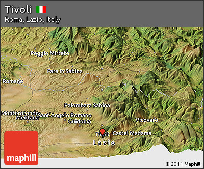 Satellite Panoramic Map of Tivoli