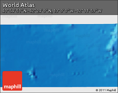 Physical 3D Map of the Area around 42° 9' 30" N, 12° 40' 30" W