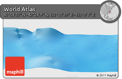 Physical Panoramic Map of the Area around 42° 9' 30" N, 132° 40' 30" E