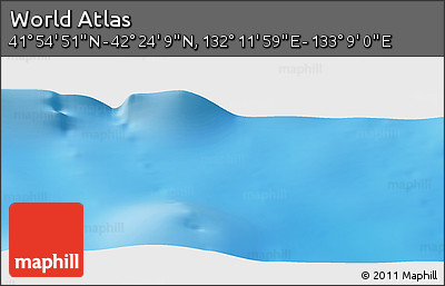 Physical Panoramic Map of the Area around 42° 9' 30" N, 132° 40' 30" E
