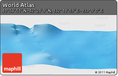Physical Panoramic Map of the Area around 42° 9' 30" N, 132° 40' 30" E