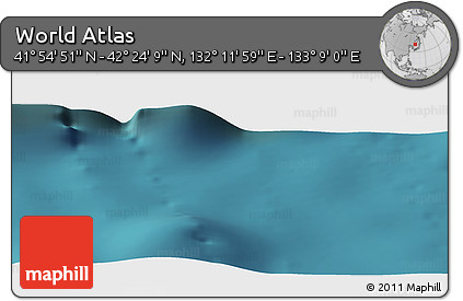 Satellite Panoramic Map of the Area around 42° 9' 30" N, 132° 40' 30" E