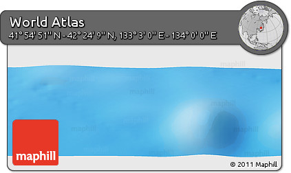 Physical Panoramic Map of the Area around 42° 9' 30" N, 133° 31' 30" E