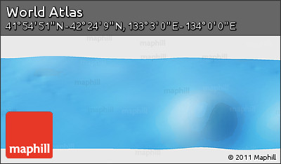Physical Panoramic Map of the Area around 42° 9' 30" N, 133° 31' 30" E