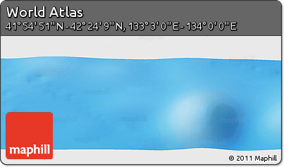 Physical Panoramic Map of the Area around 42° 9' 30" N, 133° 31' 30" E