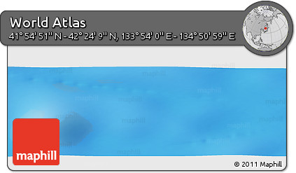Physical Panoramic Map of the Area around 42° 9' 30" N, 134° 22' 30" E