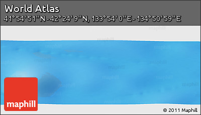 Physical Panoramic Map of the Area around 42° 9' 30" N, 134° 22' 30" E