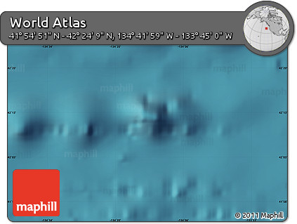 Satellite Map of the Area around 42° 9' 30" N, 134° 13' 29" W