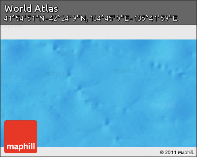 Physical 3D Map of the Area around 42° 9' 30" N, 135° 13' 29" E