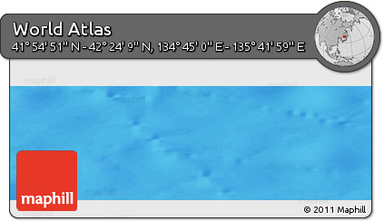 Physical Panoramic Map of the Area around 42° 9' 30" N, 135° 13' 29" E