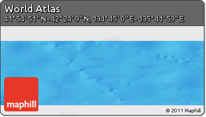 Physical Panoramic Map of the Area around 42° 9' 30" N, 135° 13' 29" E