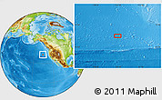 Physical Location Map of the area around 42° 9' 30" N, 135° 4' 29" W
