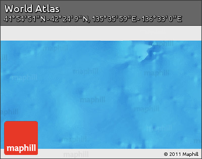 Physical 3D Map of the Area around 42° 9' 30" N, 136° 4' 29" E