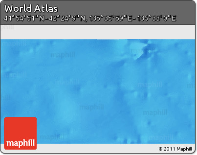 Physical 3D Map of the Area around 42° 9' 30" N, 136° 4' 29" E