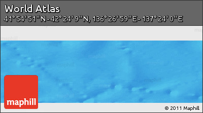 Physical Panoramic Map of the Area around 42° 9' 30" N, 136° 55' 30" E