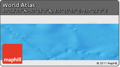 Physical Panoramic Map of the Area around 42° 9' 30" N, 136° 55' 30" E