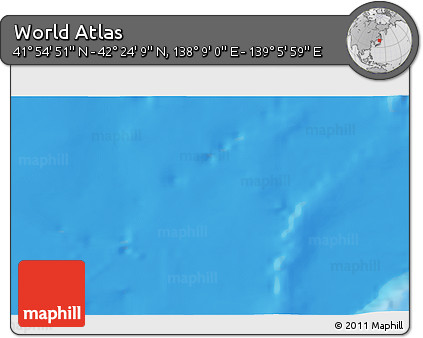 Physical 3D Map of the Area around 42° 9' 30" N, 138° 37' 30" E