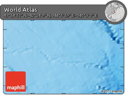 Physical Map of the Area around 42° 9' 30" N, 144° 34' 29" E