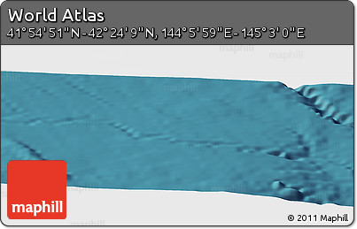 Satellite Panoramic Map of the Area around 42° 9' 30" N, 144° 34' 29" E