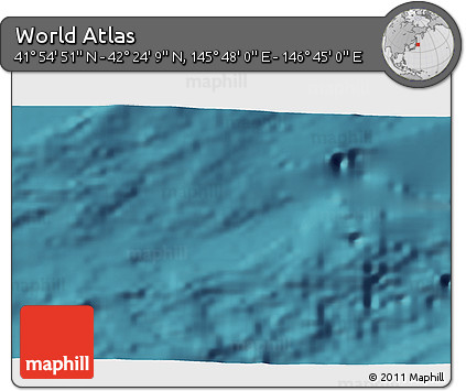 Satellite 3D Map of the Area around 42° 9' 30" N, 146° 16' 30" E