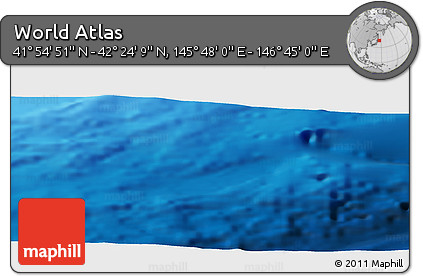 Physical Panoramic Map of the Area around 42° 9' 30" N, 146° 16' 30" E