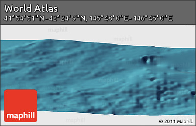 Satellite Panoramic Map of the Area around 42° 9' 30" N, 146° 16' 30" E