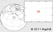 Blank Location Map of the area around 42° 9' 30" N, 146° 7' 30" W