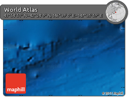 Physical Map of the Area around 42° 9' 30" N, 147° 7' 30" E