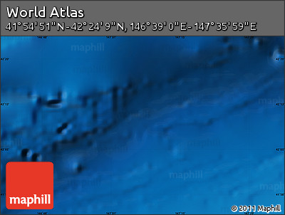 Physical Map of the Area around 42° 9' 30" N, 147° 7' 30" E